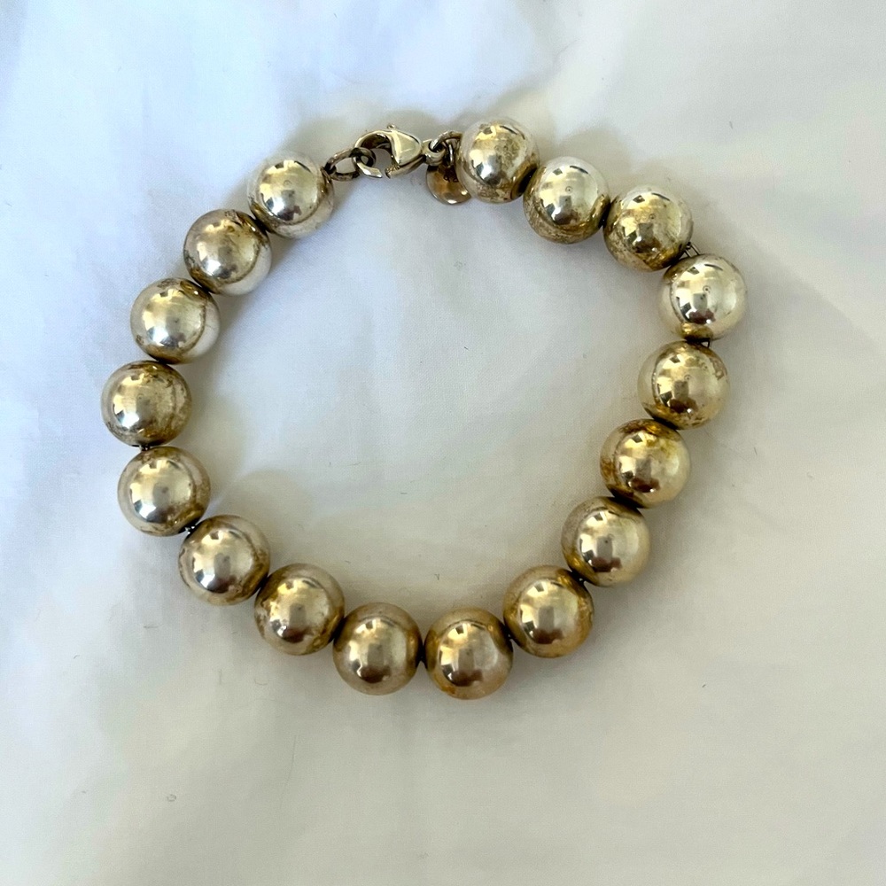 Tiffany sterling silver ball bracelet